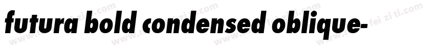 futura bold condensed oblique字体转换